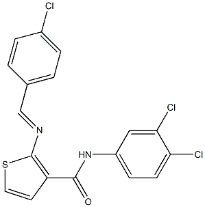 2-[(E)-(4-chlorophenyl)methylideneamino]-N-(3,4-dichlorophenyl)thiophene-3-carboxamide|