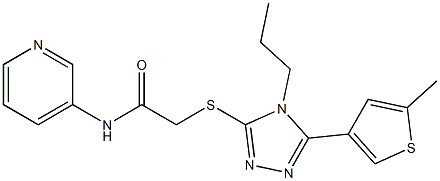 2-[[5-(5-methylthiophen-3-yl)-4-propyl-1,2,4-triazol-3-yl]sulfanyl]-N-pyridin-3-ylacetamide Structure