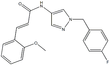 (E)-N-[1-[(4-fluorophenyl)methyl]pyrazol-4-yl]-3-(2-methoxyphenyl)prop-2-enamide Structure