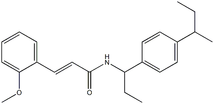 (E)-N-[1-(4-butan-2-ylphenyl)propyl]-3-(2-methoxyphenyl)prop-2-enamide Structure