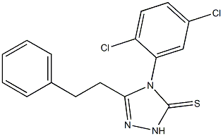 4-(2,5-dichlorophenyl)-3-(2-phenylethyl)-1H-1,2,4-triazole-5-thione 化学構造式