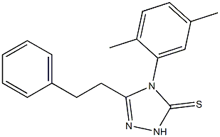 4-(2,5-dimethylphenyl)-3-(2-phenylethyl)-1H-1,2,4-triazole-5-thione 化学構造式