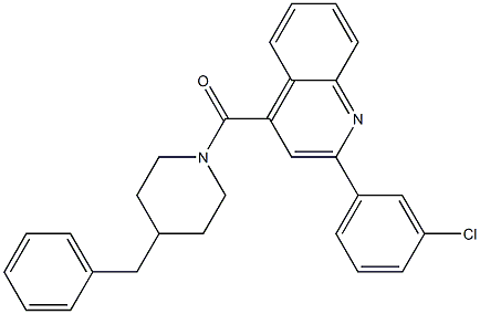 (4-benzylpiperidin-1-yl)-[2-(3-chlorophenyl)quinolin-4-yl]methanone Structure