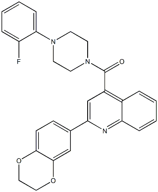 [2-(2,3-dihydro-1,4-benzodioxin-6-yl)quinolin-4-yl]-[4-(2-fluorophenyl)piperazin-1-yl]methanone