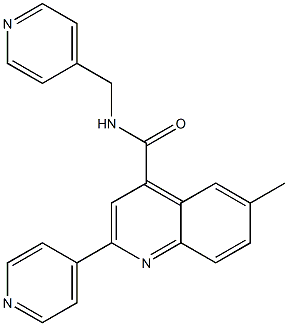 6-methyl-2-pyridin-4-yl-N-(pyridin-4-ylmethyl)quinoline-4-carboxamide Structure