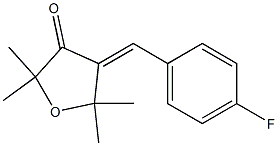 (4E)-4-[(4-fluorophenyl)methylidene]-2,2,5,5-tetramethyloxolan-3-one Struktur