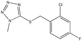 5-[(2-chloro-4-fluorophenyl)methylsulfanyl]-1-methyltetrazole Structure