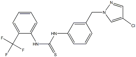 1-[3-[(4-chloropyrazol-1-yl)methyl]phenyl]-3-[2-(trifluoromethyl)phenyl]thiourea Structure