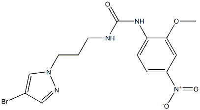 1-[3-(4-bromopyrazol-1-yl)propyl]-3-(2-methoxy-4-nitrophenyl)urea Structure