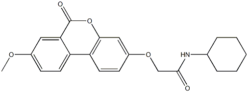 N-cyclohexyl-2-(8-methoxy-6-oxobenzo[c]chromen-3-yl)oxyacetamide,,结构式