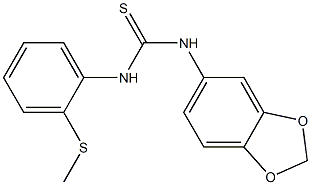 1-(1,3-benzodioxol-5-yl)-3-(2-methylsulfanylphenyl)thiourea,,结构式