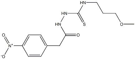 1-(3-methoxypropyl)-3-[[2-(4-nitrophenyl)acetyl]amino]thiourea,,结构式