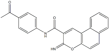 N-(4-acetylphenyl)-3-iminobenzo[f]chromene-2-carboxamide Structure