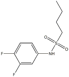 N-(3,4-difluorophenyl)butane-1-sulfonamide 结构式