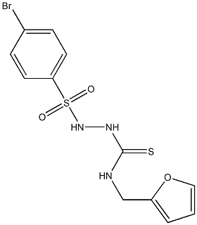 1-[(4-bromophenyl)sulfonylamino]-3-(furan-2-ylmethyl)thiourea Structure