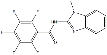 2,3,4,5,6-pentafluoro-N-(1-methylbenzimidazol-2-yl)benzamide 化学構造式