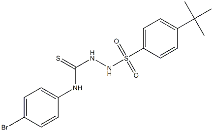 1-(4-bromophenyl)-3-[(4-tert-butylphenyl)sulfonylamino]thiourea Structure