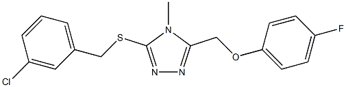 3-[(3-chlorophenyl)methylsulfanyl]-5-[(4-fluorophenoxy)methyl]-4-methyl-1,2,4-triazole