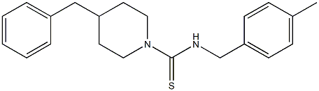 4-benzyl-N-[(4-methylphenyl)methyl]piperidine-1-carbothioamide Structure