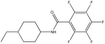 N-(4-ethylcyclohexyl)-2,3,4,5,6-pentafluorobenzamide 化学構造式