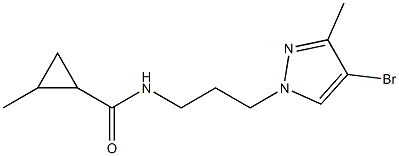 N-[3-(4-bromo-3-methylpyrazol-1-yl)propyl]-2-methylcyclopropane-1-carboxamide Structure