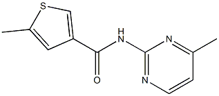 5-methyl-N-(4-methylpyrimidin-2-yl)thiophene-3-carboxamide Structure