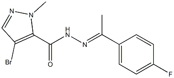 4-bromo-N-[(E)-1-(4-fluorophenyl)ethylideneamino]-2-methylpyrazole-3-carboxamide Structure