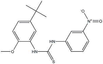 1-(5-tert-butyl-2-methoxyphenyl)-3-(3-nitrophenyl)thiourea,,结构式