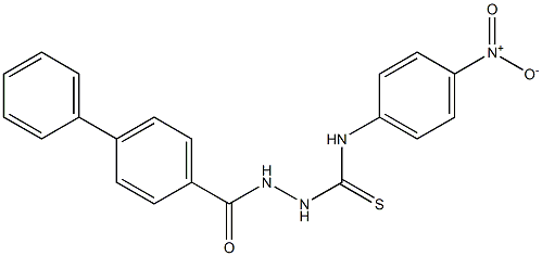 1-(4-nitrophenyl)-3-[(4-phenylbenzoyl)amino]thiourea Struktur