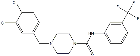 4-[(3,4-dichlorophenyl)methyl]-N-[3-(trifluoromethyl)phenyl]piperazine-1-carbothioamide Struktur