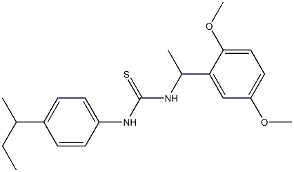 1-(4-butan-2-ylphenyl)-3-[1-(2,5-dimethoxyphenyl)ethyl]thiourea Struktur