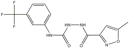 1-[(5-methyl-1,2-oxazole-3-carbonyl)amino]-3-[3-(trifluoromethyl)phenyl]urea Structure