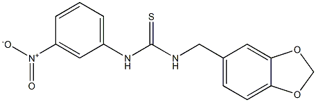 1-(1,3-benzodioxol-5-ylmethyl)-3-(3-nitrophenyl)thiourea Structure