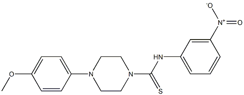 4-(4-methoxyphenyl)-N-(3-nitrophenyl)piperazine-1-carbothioamide 化学構造式