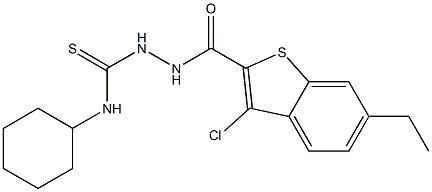 1-[(3-chloro-6-ethyl-1-benzothiophene-2-carbonyl)amino]-3-cyclohexylthiourea Structure