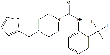 4-(furan-2-ylmethyl)-N-[2-(trifluoromethyl)phenyl]piperazine-1-carboxamide Structure