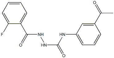 1-(3-acetylphenyl)-3-[(2-fluorobenzoyl)amino]urea Structure