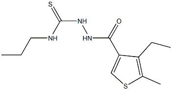 1-[(4-ethyl-5-methylthiophene-3-carbonyl)amino]-3-propylthiourea Structure