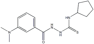 1-cyclopentyl-3-[[3-(dimethylamino)benzoyl]amino]thiourea Structure