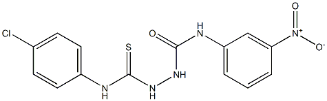 1-[(4-chlorophenyl)carbamothioylamino]-3-(3-nitrophenyl)urea 化学構造式