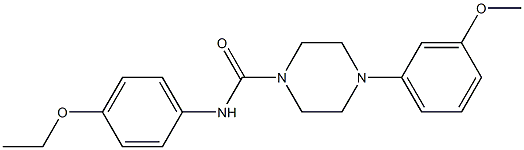 N-(4-ethoxyphenyl)-4-(3-methoxyphenyl)piperazine-1-carboxamide,,结构式