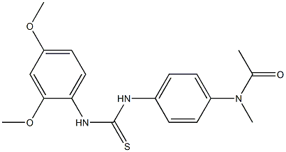 N-[4-[(2,4-dimethoxyphenyl)carbamothioylamino]phenyl]-N-methylacetamide 化学構造式