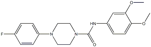 N-(3,4-dimethoxyphenyl)-4-(4-fluorophenyl)piperazine-1-carboxamide Structure