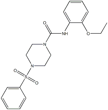 4-(benzenesulfonyl)-N-(2-ethoxyphenyl)piperazine-1-carboxamide Structure
