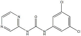 1-(3,5-dichlorophenyl)-3-pyrazin-2-ylurea 结构式