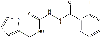 1-(furan-2-ylmethyl)-3-[(2-iodobenzoyl)amino]thiourea 化学構造式