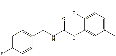 1-[(4-fluorophenyl)methyl]-3-(2-methoxy-5-methylphenyl)urea Structure