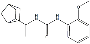 1-[1-(3-bicyclo[2.2.1]heptanyl)ethyl]-3-(2-methoxyphenyl)urea Structure