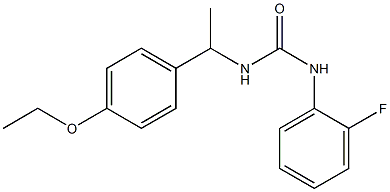 1-[1-(4-ethoxyphenyl)ethyl]-3-(2-fluorophenyl)urea 化学構造式