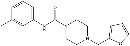 4-(furan-2-ylmethyl)-N-(3-methylphenyl)piperazine-1-carboxamide Struktur